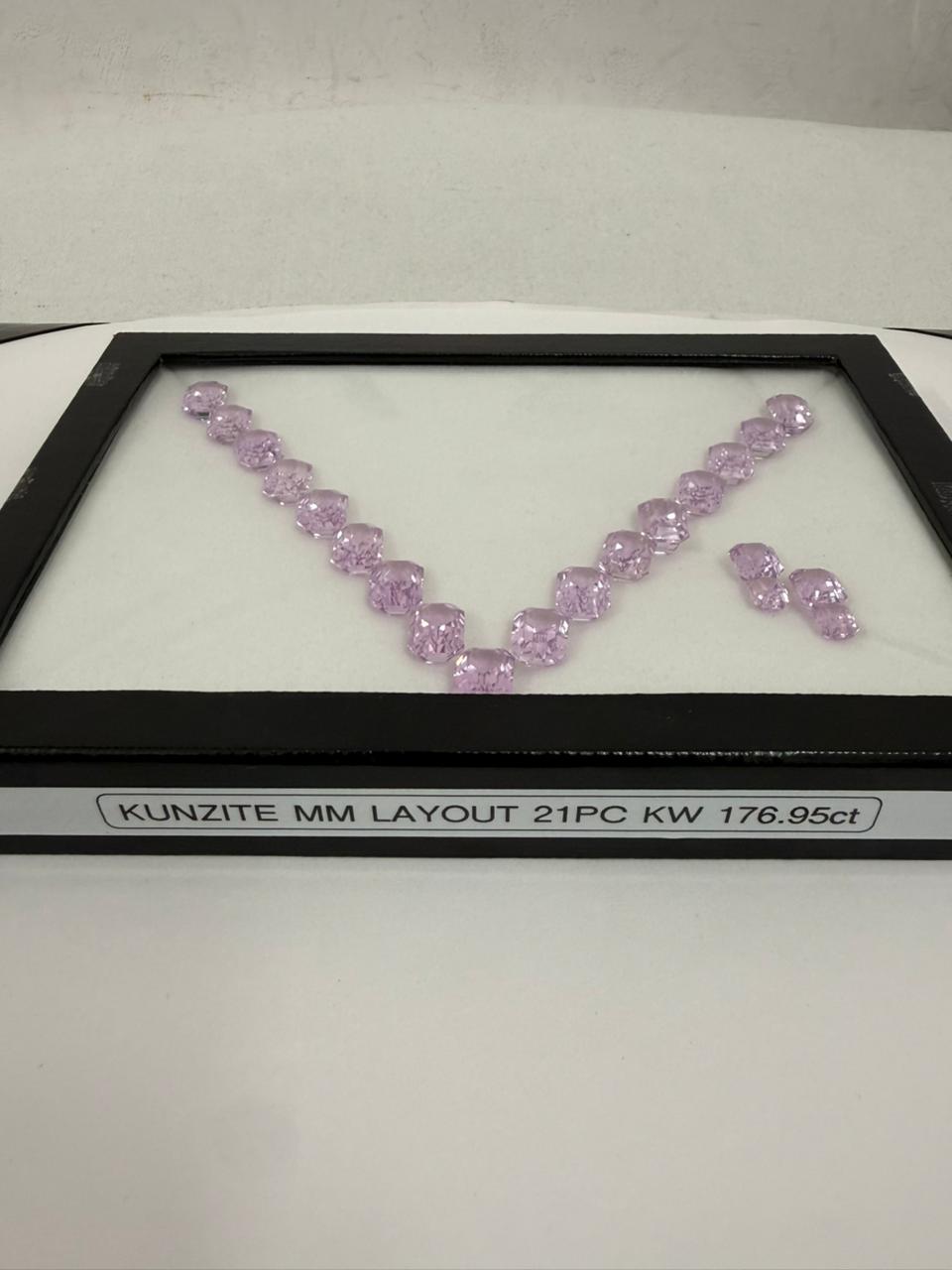 Natural Pink Kunzite Gemstone Layout