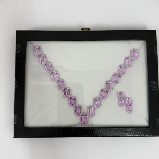 Natural Pink Kunzite Gemstone Layout