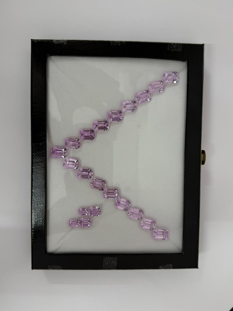 Natural Pink Kunzite Gemstone Layout